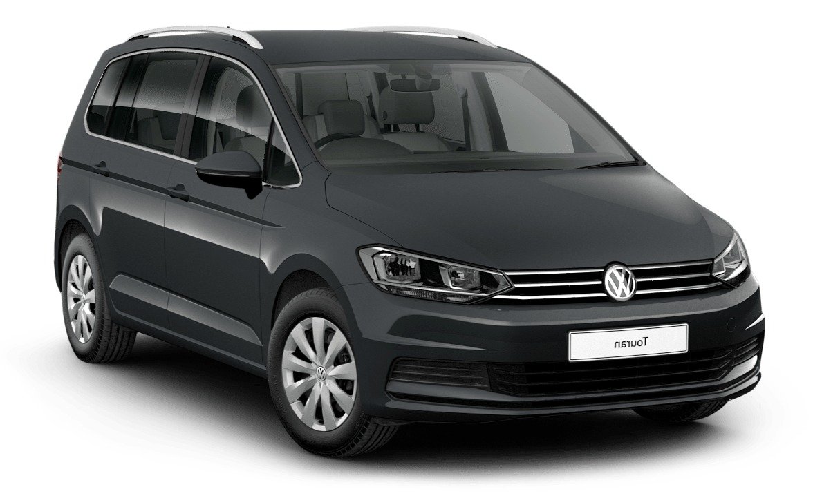 Black 7 Seater Car in white Background