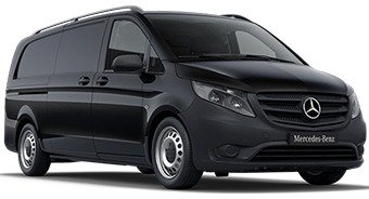 Black Executive 8 Seater Car in white Background